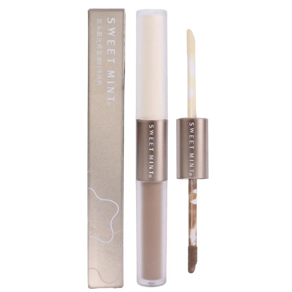 Blushimmer double-ended highlighting and contouring stick with concealer pencil in grey for nose shaping and face highlighting.