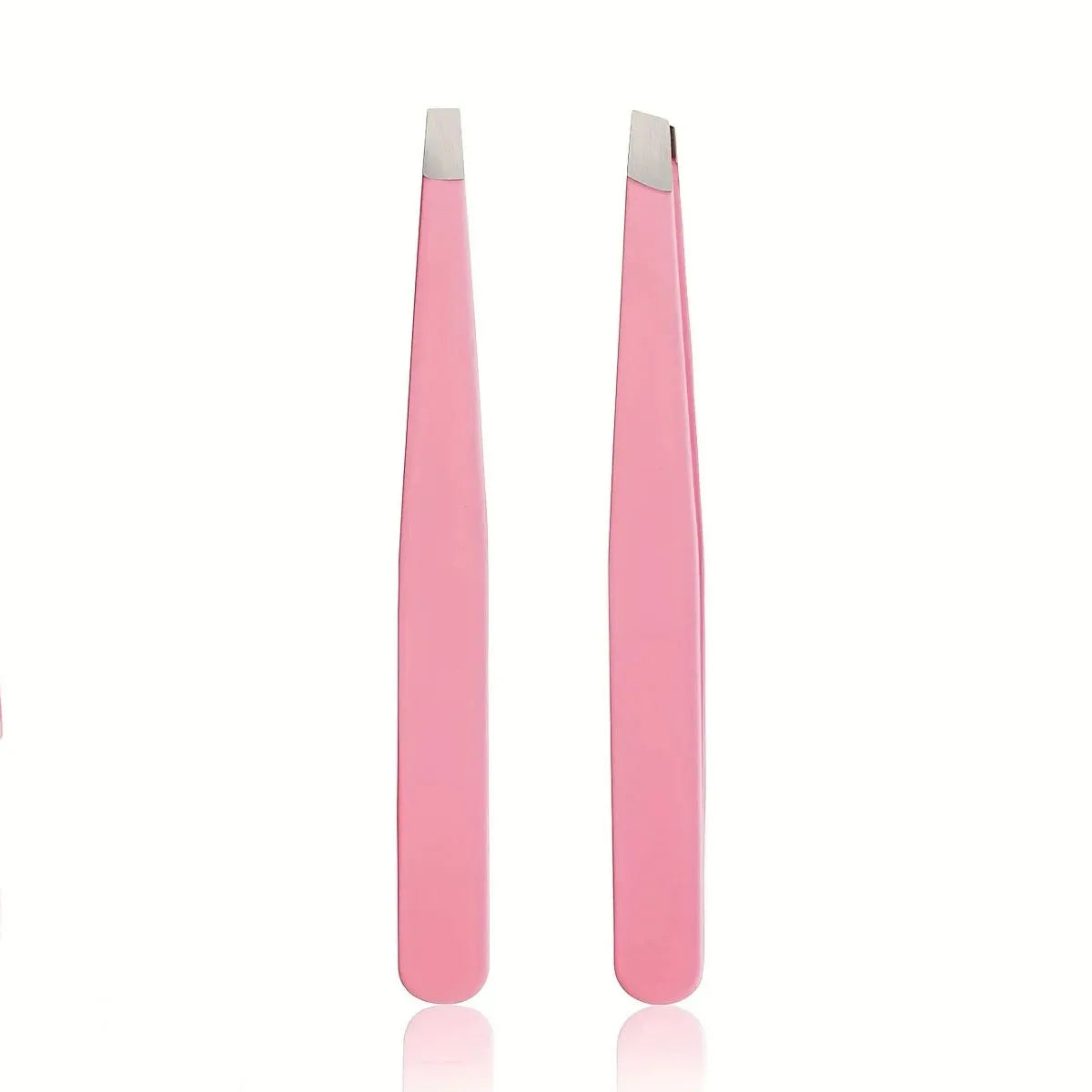 Blushimmer stainless steel eyebrow tweezers set with textured handles, includes 1/2/4 pieces for precise eyebrow shaping.