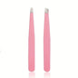 Blushimmer stainless steel eyebrow tweezers set with textured handles, includes 1/2/4 pieces for precise eyebrow shaping.