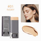 Blushimmer stick foundation balm with high coverage, smooth texture, travel-friendly bronze skin tint, and plumping serum formula.