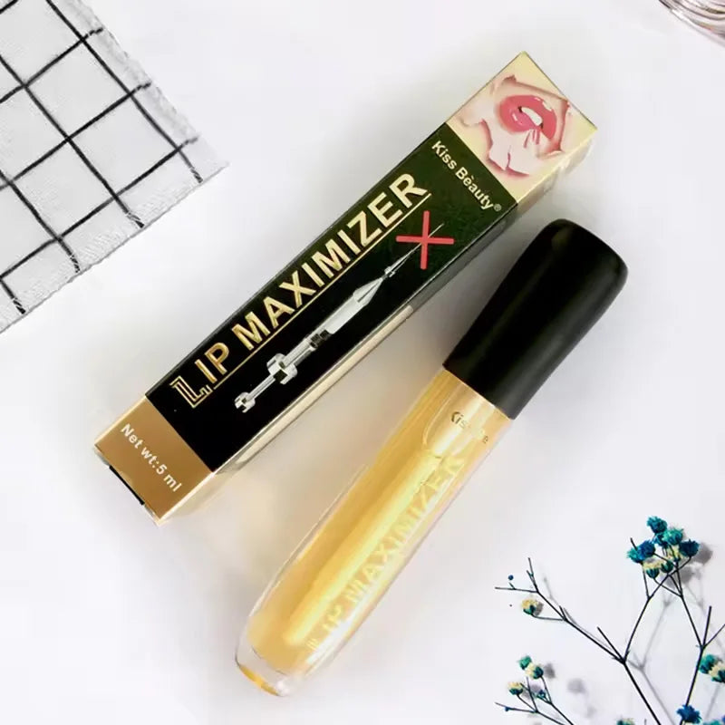 Blushimmer lip plumper serum and gloss with moisturizing, brightening, and elasticity-boosting properties for fuller, smoother lips.