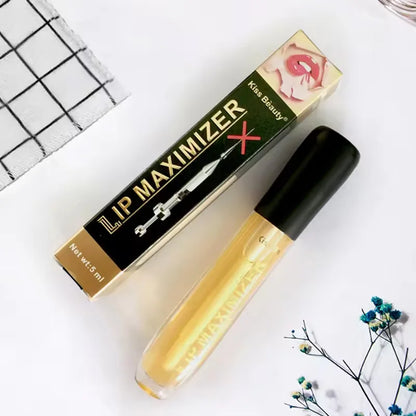 Blushimmer lip plumper serum and gloss with moisturizing, brightening, and elasticity-boosting properties for fuller, smoother lips.