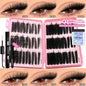 Blushimmer GROINNEYA lash clusters kit with wispy eyelash clusters, lash bond, and seal for DIY eyelash extension at home