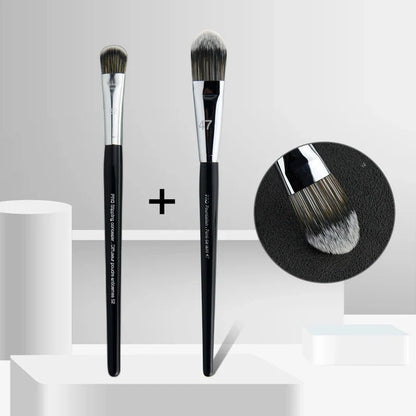 Blushimmer LOYBJ Foundation Brush with broom head for liquid foundation, concealer, and face makeup application.