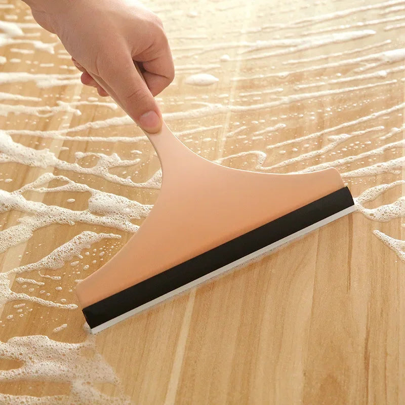 Soft Silicone Glass Scraper Wiper Car Mirror Cleaner Shower Squeegee Window Cleaning Brush Holder Kitchen Bathroom Accessories