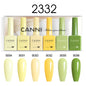 Blushimmer 6-pack 9ml CANNI HEMA-free nail gel polish set with vibrant semi-permanent colors for UV and LED gel nails.
