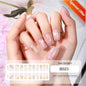 Blushimmer 20 Tips gradient French semi-cured gel nail sticker with full cover nail gel polish wraps for manicure application
