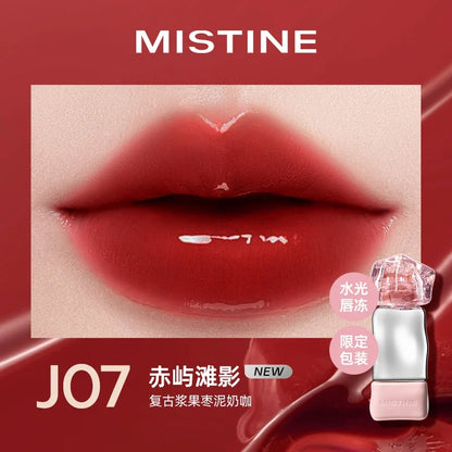 Blushimmer Mistine Nude Lipstick in a long-lasting, creamy matte lip glaze with mirror gloss and lip jelly finish, 2.9g.
