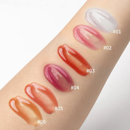 Blushimmer MAGIC CASA 6-piece Water-Gloss Jelly Lip Oil set with plumping, hydrating, and long-lasting moisture for glossy lips