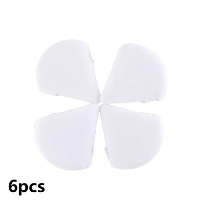 Set of reusable triangle velvet powder puffs in various sizes from Blushimmer, ideal for face, eye makeup, and blending.