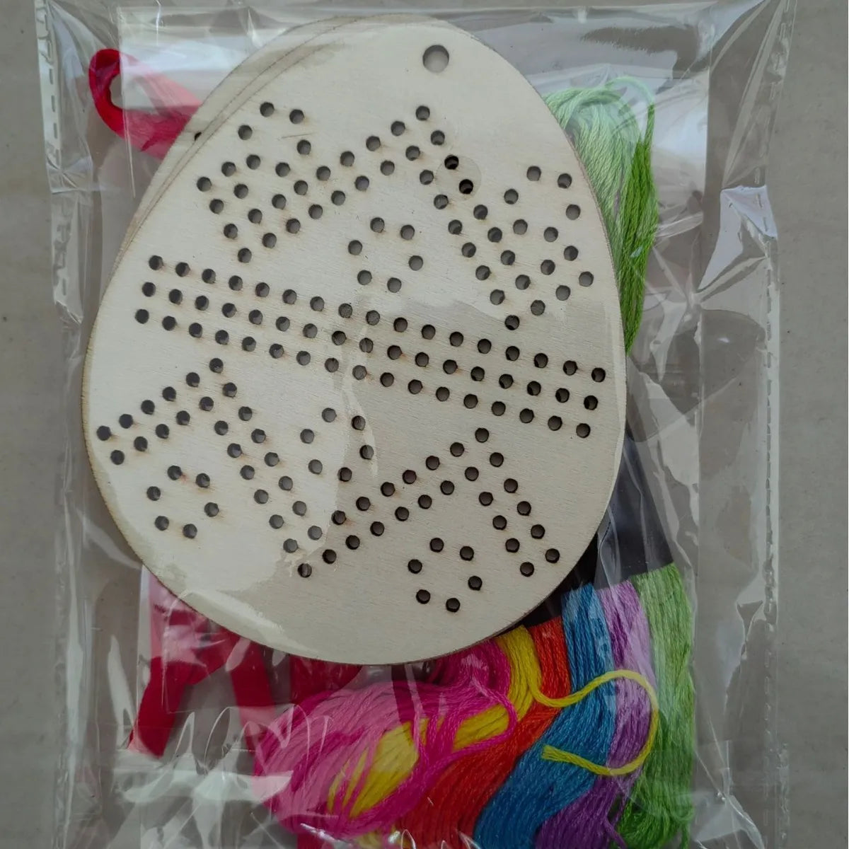 DIY Embroidery Kit Easter Eggs Embroidery Craft Set Made Of Wood Crafts For Children Sewing For Children On Easter Decoration