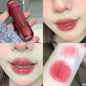 Blushimmer smoked grape purple red lip glaze and water lipstick with clear tint, moisturizing liquid lip gloss for Korean women makeup.