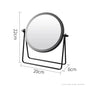 Blushimmer 360-degree rotate iron desktop makeup mirror with textured design and stylish, creative iron frame for ladies.