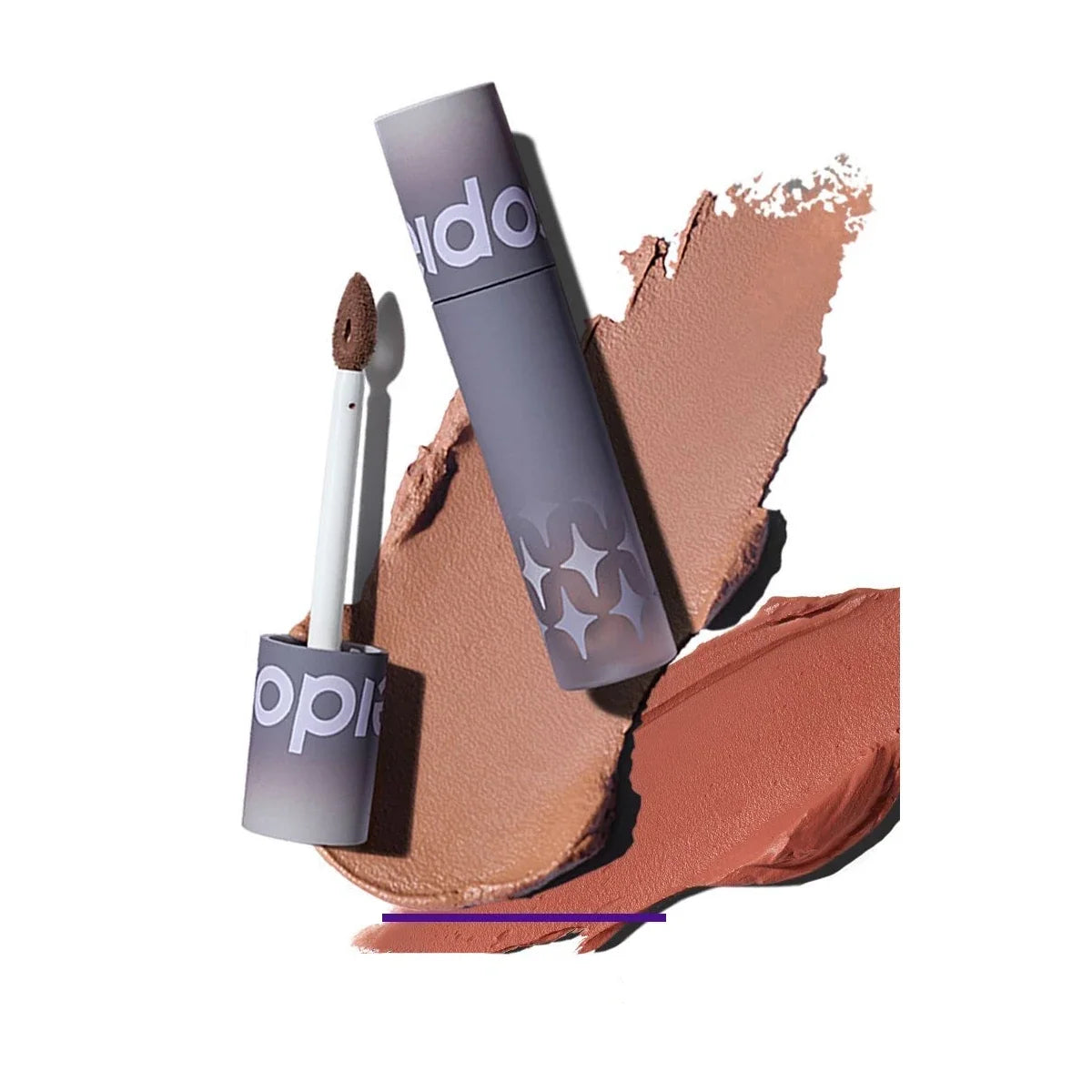 Blushimmer Kaleidos Lipstick Lip Cream in matte velvet nude, waterproof, long-lasting lip gloss with a smooth, creamy texture.