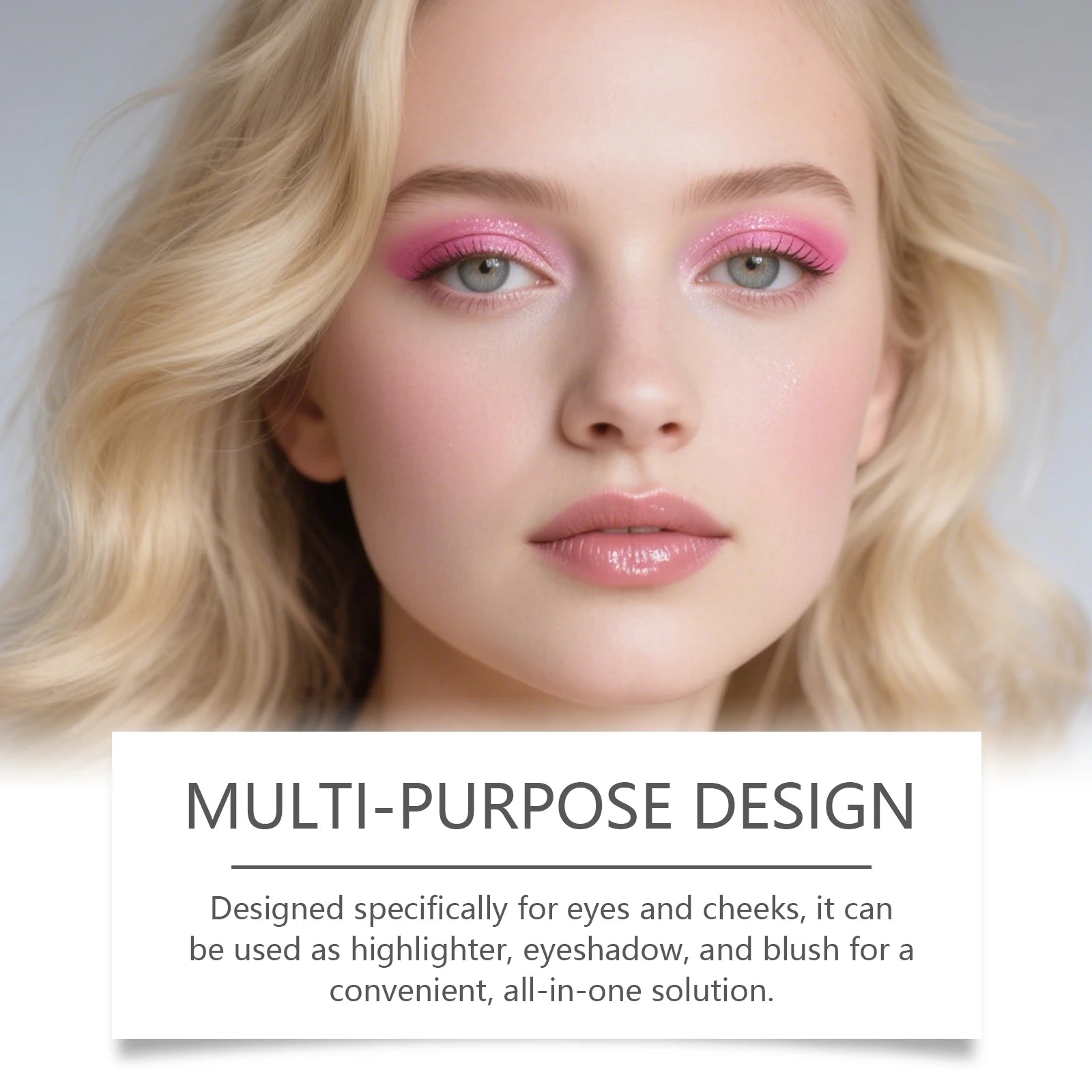 Zephoco 2In1 Highlighting Eye & Cheek Palette 4 Colors Shimmery Glow Makeup Palette For Face Eyes Daily Party Makeup