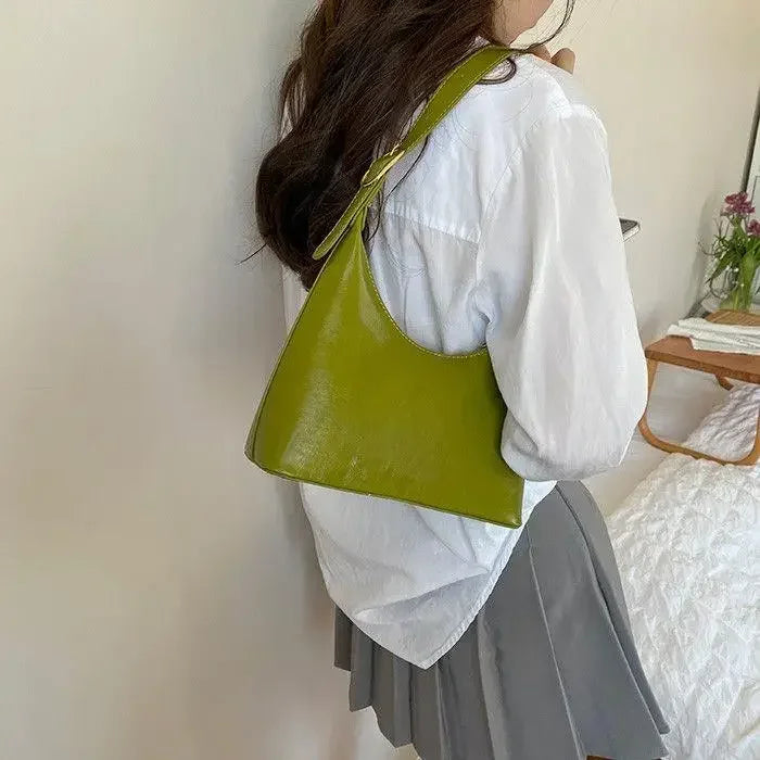 Women's Handbags Spring Summer Shoulder Bag Avocado Green Bag Fashion Commuter Portable Underarm Hobo Bolsas Para Mujeres