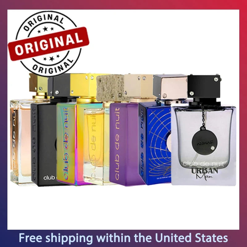 Blushimmer 105ml Armaf Club De Nuit unisex Eau de Parfum spray with woody scent and lasting pheromone fragrance in a sleek bottle