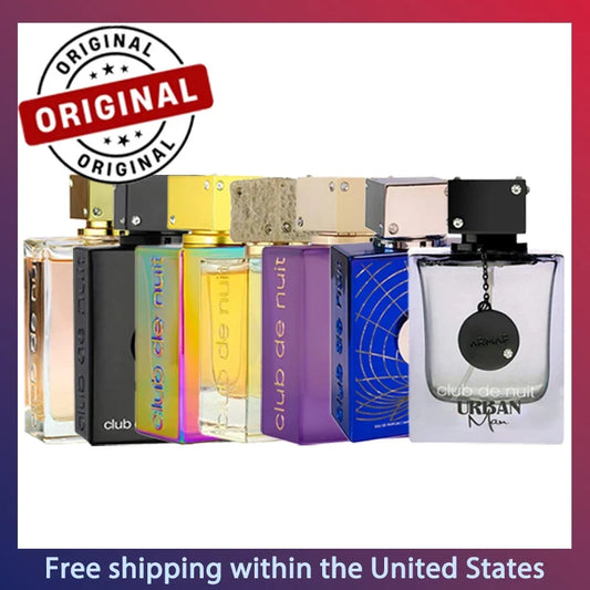 Blushimmer 105ml Armaf Club De Nuit unisex Eau de Parfum spray with woody scent and lasting pheromone fragrance in a sleek bottle