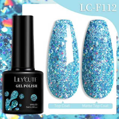 Colorful Blushimmer Lilycute 7ml gel nail polish bottle with vibrant shades for long-lasting manicure and nail art.