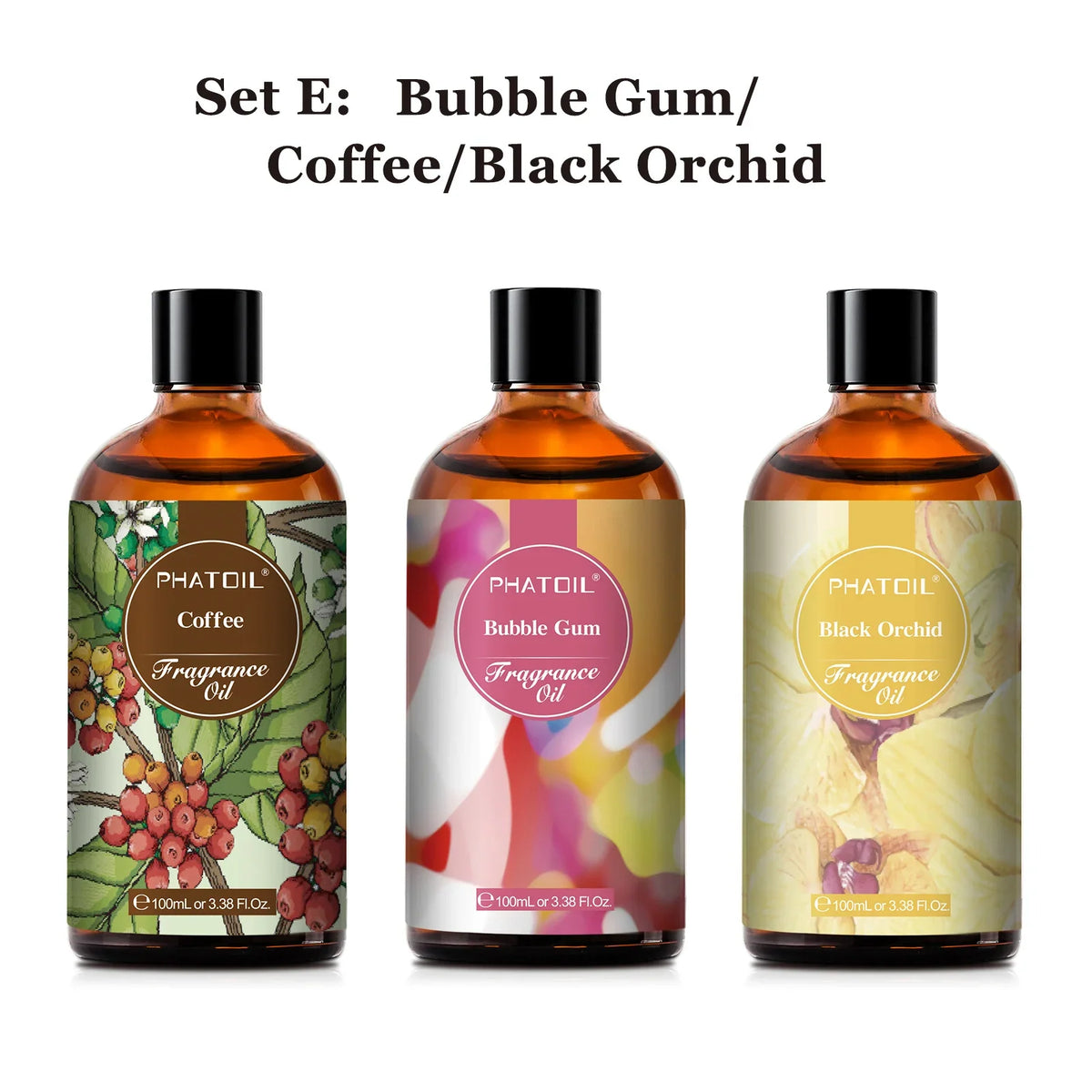 Blushimmer PHATOIL 100ml aroma fragrance oil with fresh linen, bubble gum, and baby powder scents for aromatherapy and candle making.