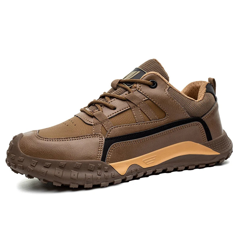 Steel Toe Safety Shoes Men, Anti-Puncture Anti-Smash Non Slip Industrial Work Boots Lightweight Breathable Protective Shoes