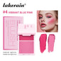Cream & Powder Blush Matte 5Colors Dewy Rosy Blush Makeup Pan Long-lasting Wearing High Pigment Natural Matte Blush Cosmtics