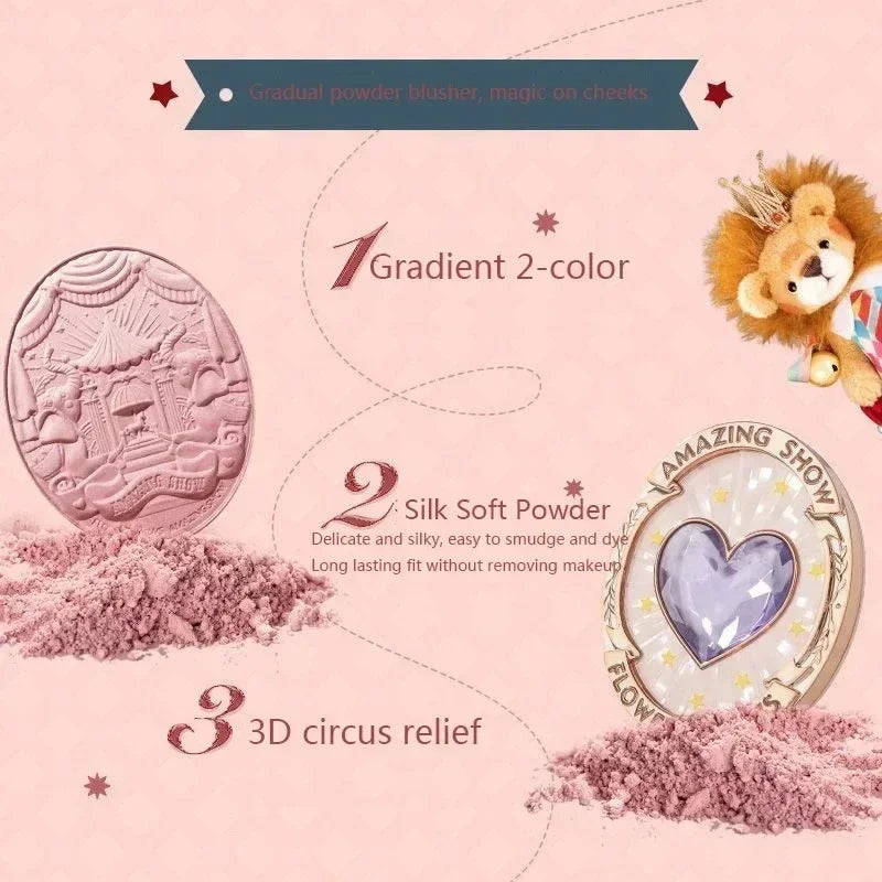 Blushimmer Flower Knows Strawberry Rococo embossed blush powder with smooth, long-lasting pink face makeup for a radiant look.