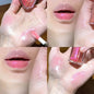 Blue mermaid color lip gloss by Blushimmer with pearlescent shine, diamond sparkle, and milky way glitter for shiny waterproof lips.