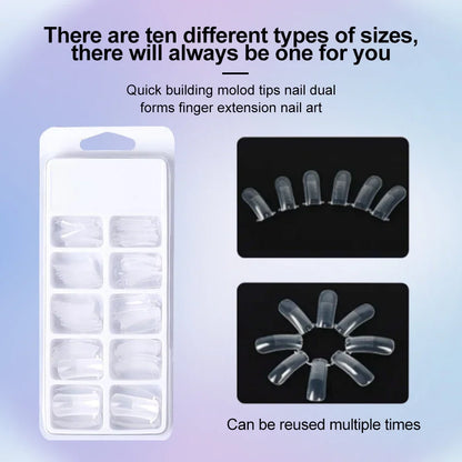 Blushimmer 6-piece extension nail polymer gel set with mini lamp, quick-building UV/LED gels for manicure extension and nail art.
