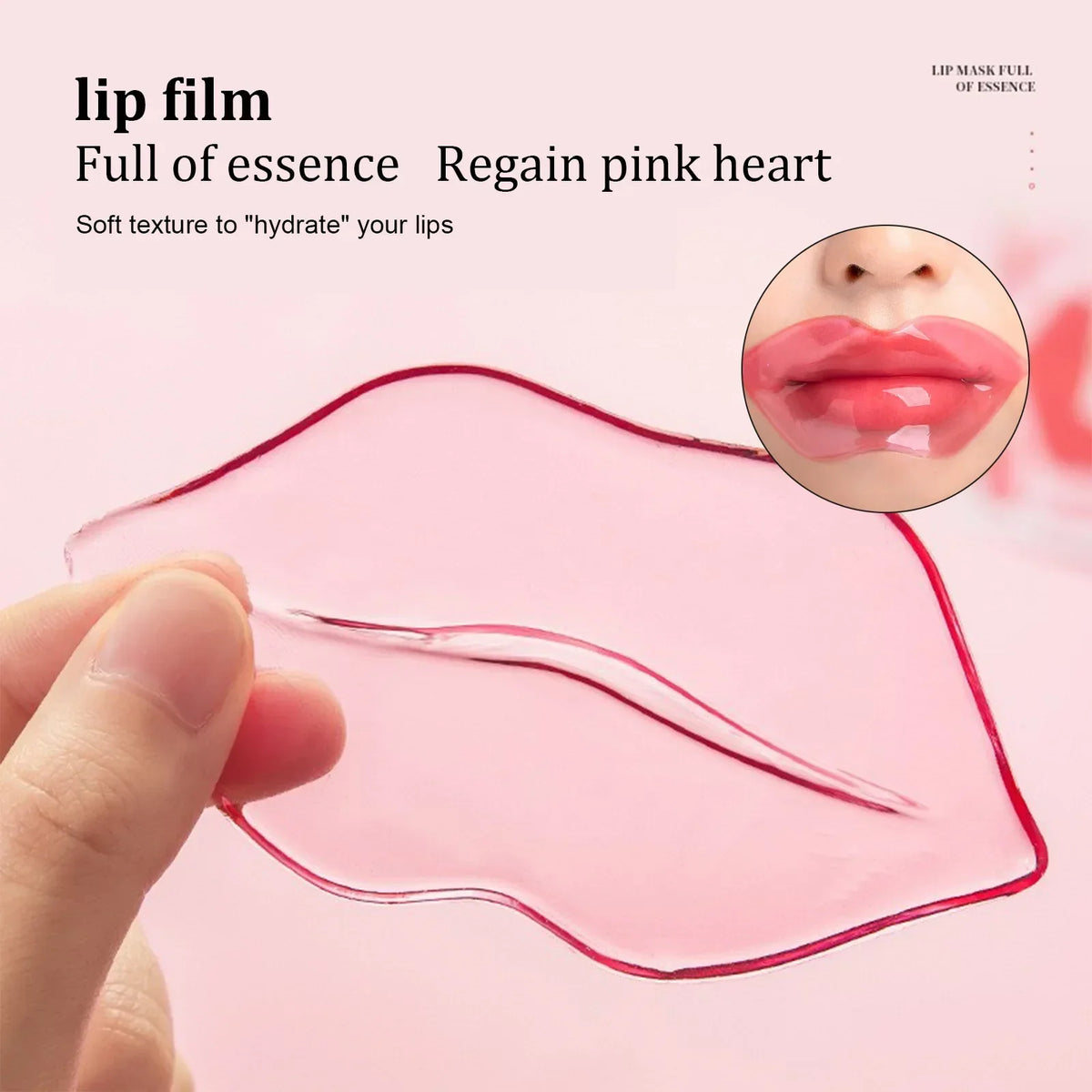 Blushimmer EELHOE Cherry Nourishing Lip Mask with 5 patches for moisturizing, smoothing, and repairing dry, cracked lips.