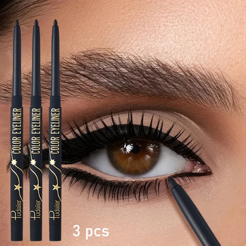 Intense Color Tone Long-Lasting Eyeliner Pencil - Sweatproof, Smudge-Proof, Waterproof Concealer & Lip Liner Gel Pen for Flawles