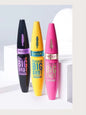 Black waterproof lengthening mascara by Blushimmer with thick, long-lasting black formula and visible brush wand.