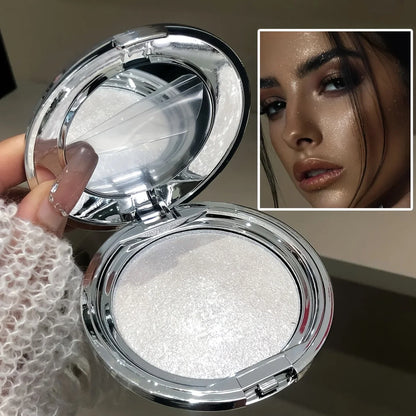 Blushimmer Monochrome Highlighter Cream with diamond sparkle, pearlescent texture, enhances radiant glow, contouring, and natural blush.