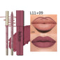 Blushimmer matte lipliner and lipstick set featuring waterproof, long-lasting lip makeup with soft matte color in elegant packaging.