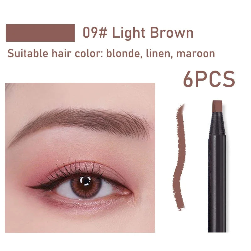 Blushimmer HAOZHUANG waterproof eyebrow pencil with soft brush for long-lasting, natural eyebrow makeup application.