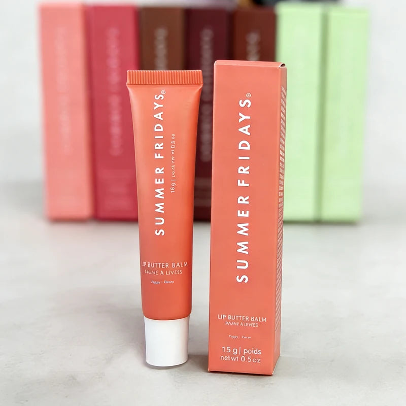 NEW Summer Fridays Mini Lip Gloss Set Vanilla Beige Lip Balm Long Lasting Moisturizing Smooth Soft Tube Makeup Lip Care Suit