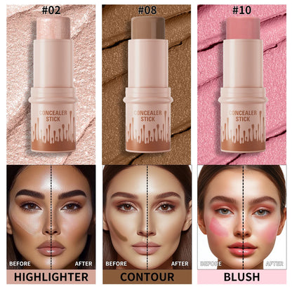 Contour Stick Set Natural Matte Finish Highlighters Shadow Waterproof Contouring Wand V-face Shaping Contour Pen Face Makeup