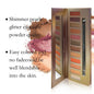 Blushimmer 12-color eyeshadow palette with pearlescent shimmer shades, waterproof and 30g. Contains a variety of vibrant eye makeup colors.