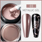 Blushimmer 5ML gold and silver metallic gel polish with chrome mirror finish, perfect for UV LED semi-permanent nail art.