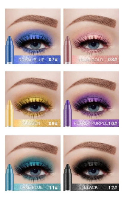 Eyeshadow Pen, Eyeliner Pen, Eyeshadow Stick, Under-Eye Shadow Pen, Pearlescent Eyeshadow Pen with Sharpener, Foam Pen, Single-Color Eyeshadow Pen, Pearlescent Under-Eye Shadow, Highlighter, Smudge-Proof