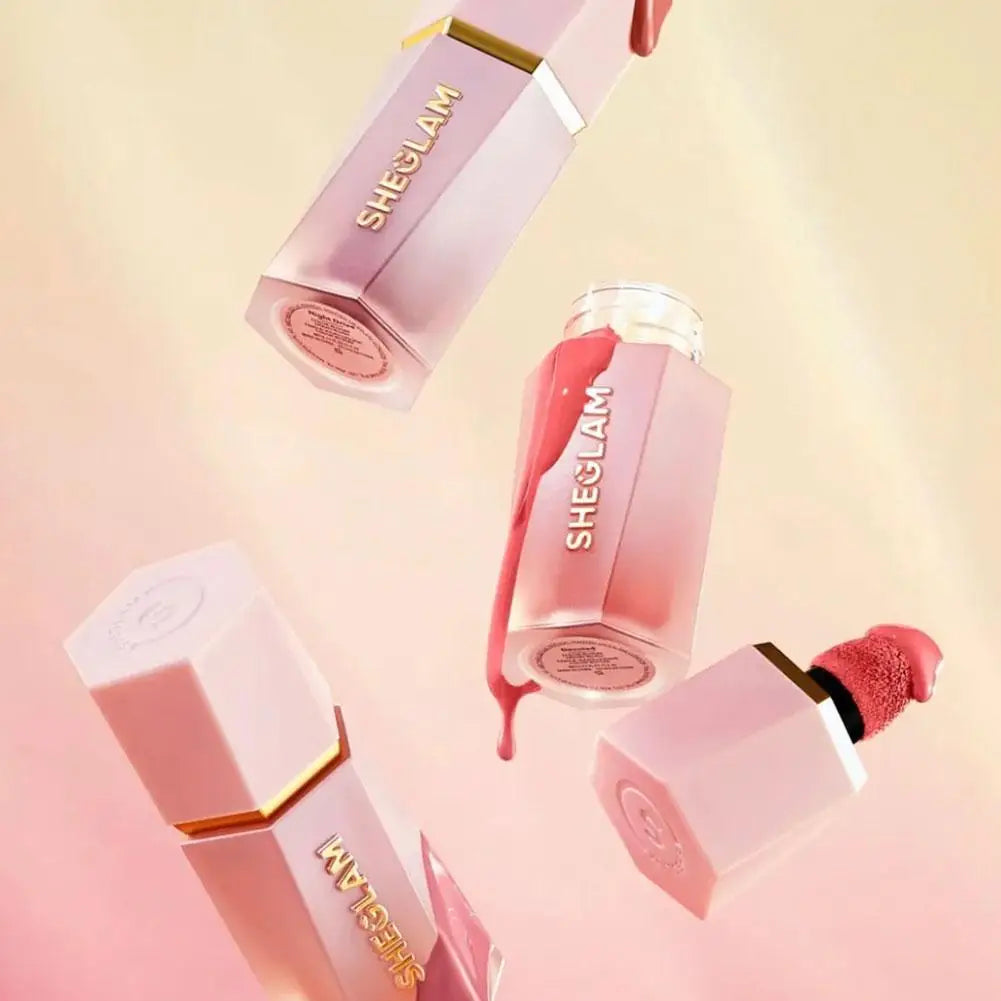 Blushimmer SHEGLAM liquid blush and facial nourishing blusher gel with multi-purpose lip gloss and highlighter in a sleek container