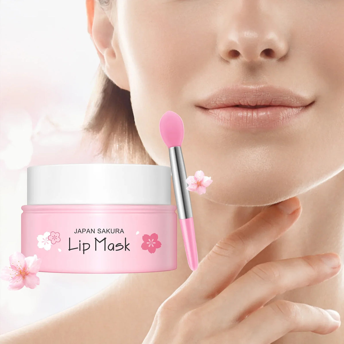 Blushimmer LAIKOU cherry blossom lip balm in 8g, moisturizing and nourishing lipstick base for autumn and winter lip care.