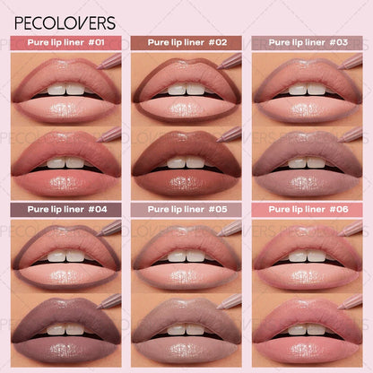 1PC 2-in-1 Lip Liner&Lip Gloss Pen-Matte Colors&Waterproof Long-Lasting ,Velvety Pencil for Plump Lip Outline, Easy Application