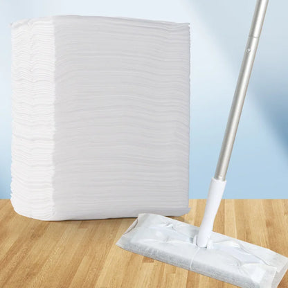 30/100PCS Disposable MicroFibre Electrostatic Floor Cloths Dust Removal Mop Paper Floor Cleaning Wipes for Flat Swivel Mop
