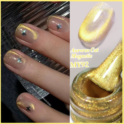 Blushimmer Born Pretty 117 Colors Cat Magnetic Gel Nail Polish 10ml, showcasing vibrant semi-permanent nail varnish design.