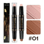 Blushimmer double-head highlight and shadow stick face contouring pen with foundation and concealer for makeup and beauty.