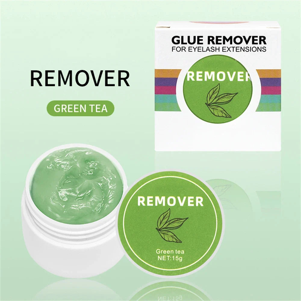 Blushimmer 15g eyelash extension lash glue remover cream with applicator, professional Korean makeup tool for safe lash extension removal.