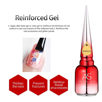 Blushimmer AS 15ml transfer foil gel nail polish with star sticker design, fast-drying UV and LED soak-off gel for nail art.