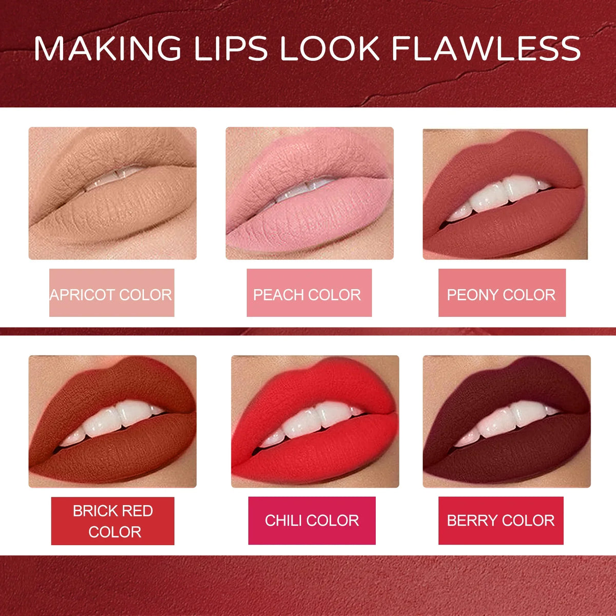 Blushimmer waterproof matte lip liner with precise, long-lasting contour and soft, blendable texture for perfect lip definition.