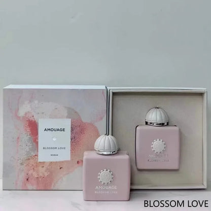 Women's floral fragrance bottle with violet, lilac, peony, rose, and soft musk notes in a 100ml elegant perfume by Blushimmer.